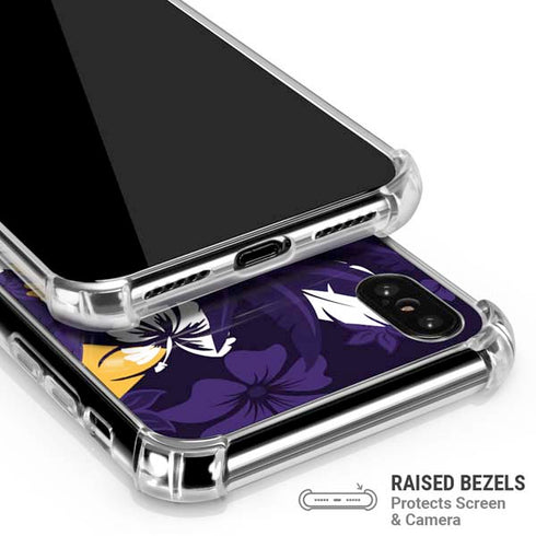 NFL Minnesota Vikings Tropical Print iPhone X/XS Clear Case
