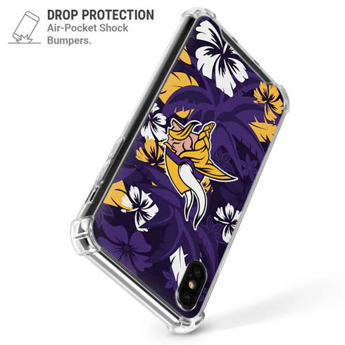 NFL Minnesota Vikings Tropical Print iPhone X/XS Clear Case