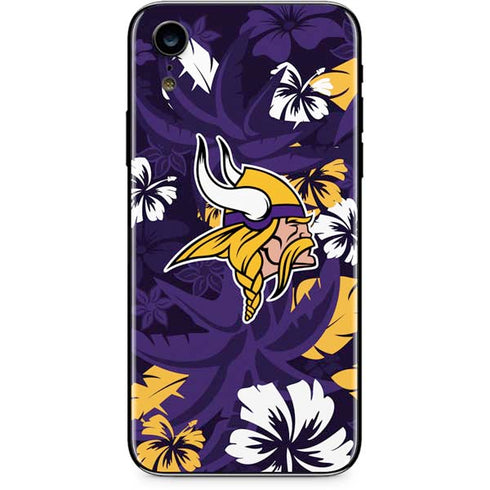 NFL Minnesota Vikings Tropical Print iPhone XR Skin