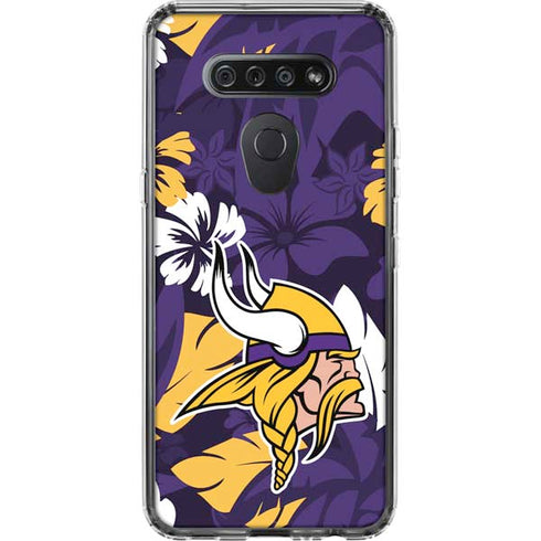 NFL Minnesota Vikings Tropical Print LG K51/Q51 Clear Case