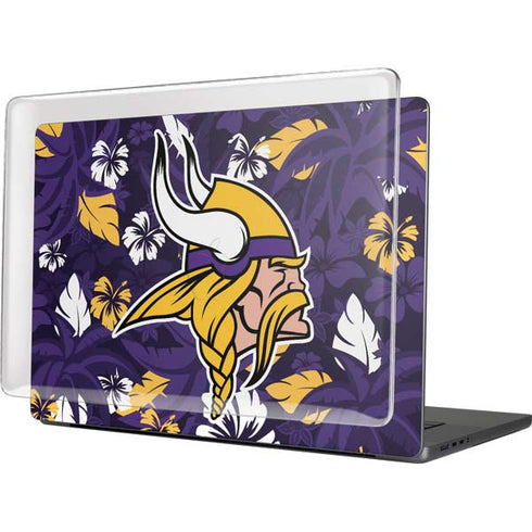 NFL Minnesota Vikings Tropical Print MacBook Pro 16in (2021-25) Case plus Skin