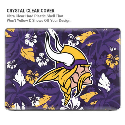 NFL Minnesota Vikings Tropical Print MacBook Pro 16in (2021-25) Case plus Skin