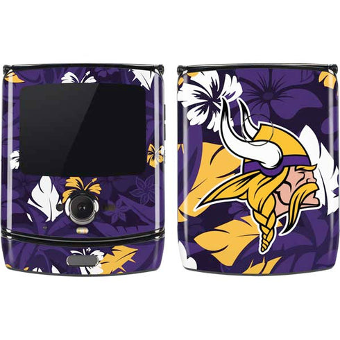 NFL Minnesota Vikings Tropical Print Motorola RAZR Skin