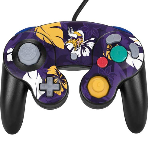 NFL Minnesota Vikings Tropical Print Nintendo GameCube Controller Skin