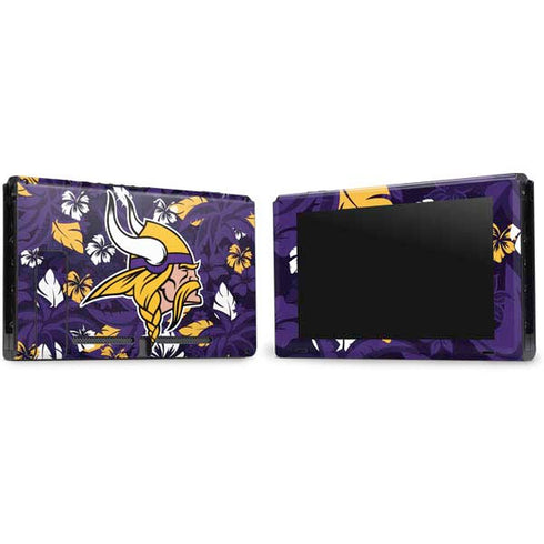NFL Minnesota Vikings Tropical Print Nintendo Switch Bundle Skin