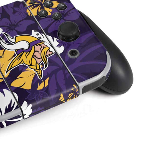 NFL Minnesota Vikings Tropical Print Nintendo Switch OLED (2021) Skin