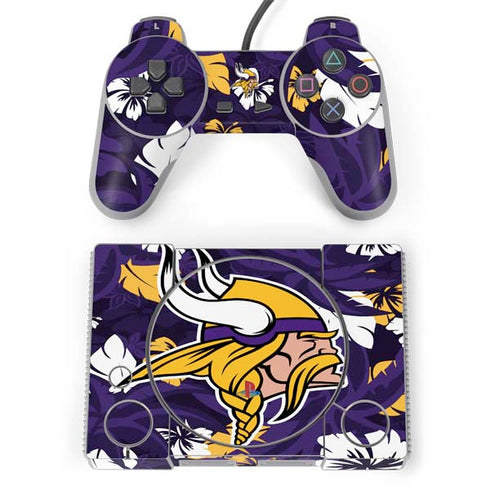NFL Minnesota Vikings Tropical Print PlayStation Classic Bundle Skin