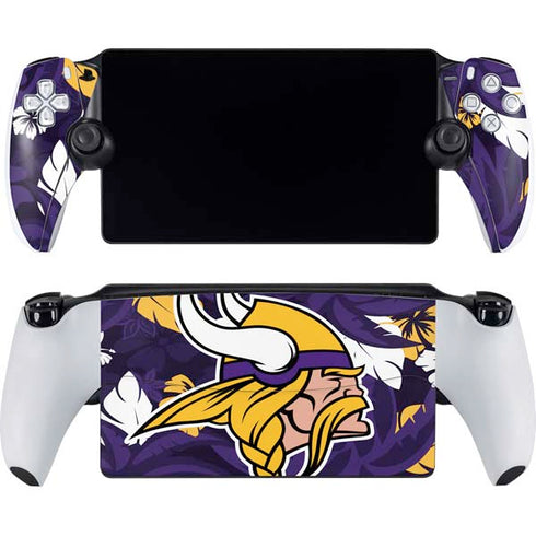 NFL Minnesota Vikings Tropical Print PlayStation Portal Remote Player Skin