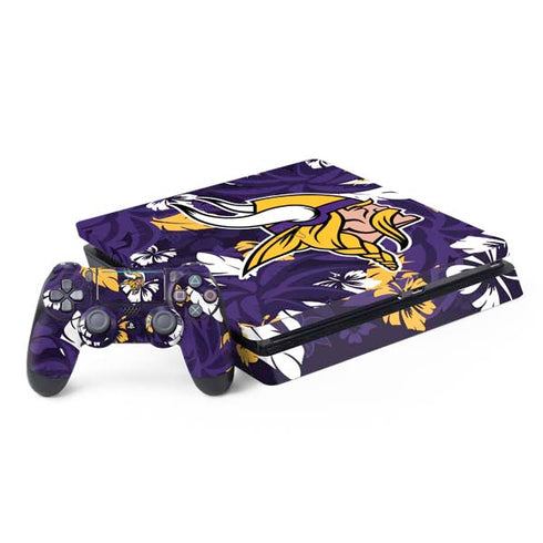 NFL Minnesota Vikings Tropical Print PS4 Slim Bundle Skin