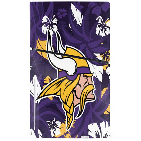 NFL Minnesota Vikings Tropical Print PS5 Slim Disk Console Skin