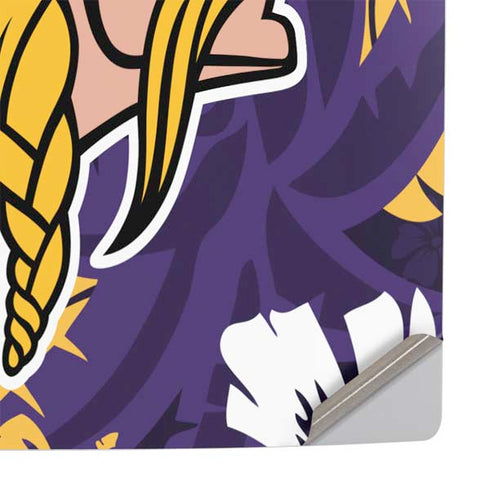 NFL Minnesota Vikings Tropical Print PS5 Slim Digital Edition Console Skin