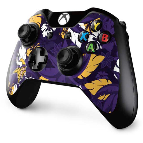 NFL Minnesota Vikings Tropical Print Xbox One Controller Skin