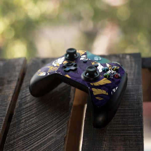 NFL Minnesota Vikings Tropical Print Xbox One Controller Skin