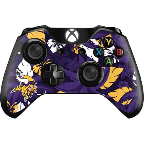 NFL Minnesota Vikings Tropical Print Xbox One Controller Skin