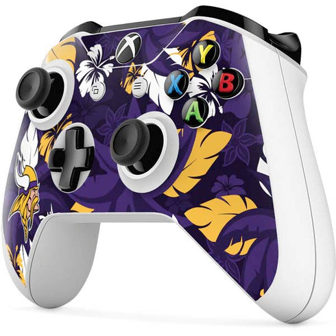 NFL Minnesota Vikings Tropical Print Xbox One S Controller Skin