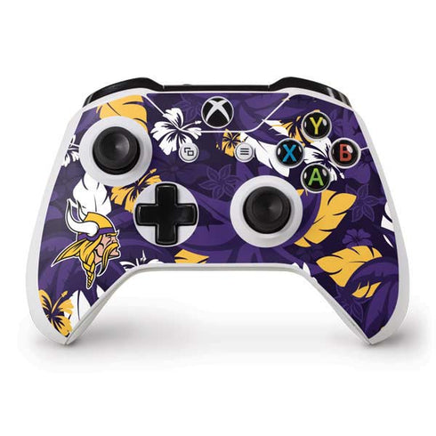 NFL Minnesota Vikings Tropical Print Xbox One S Controller Skin