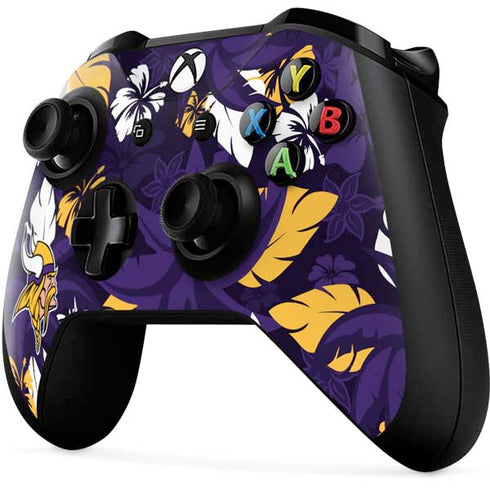NFL Minnesota Vikings Tropical Print Xbox One X Controller Skin