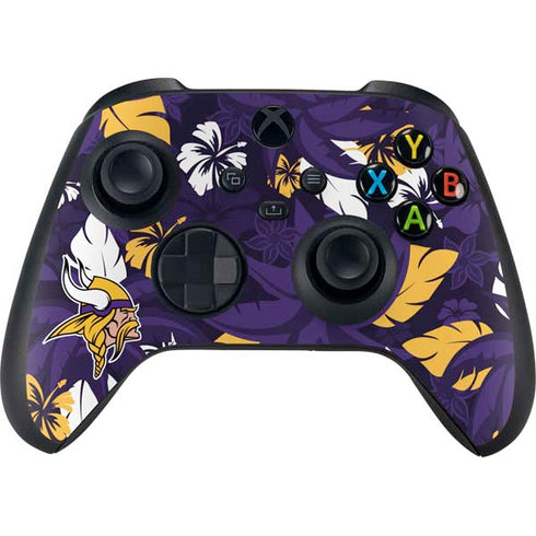 NFL Minnesota Vikings Tropical Print Xbox Series X Bundle Skin