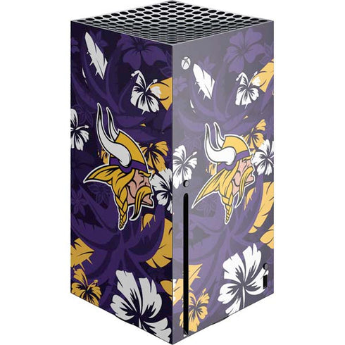 NFL Minnesota Vikings Tropical Print Xbox Series X Console Skin