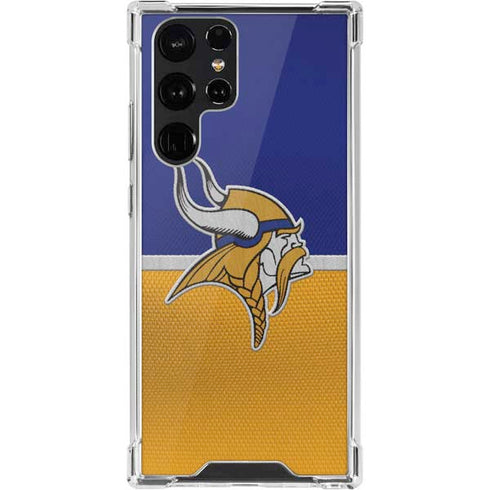 NFL Minnesota Vikings Vintage Galaxy S22 Ultra Clear Case