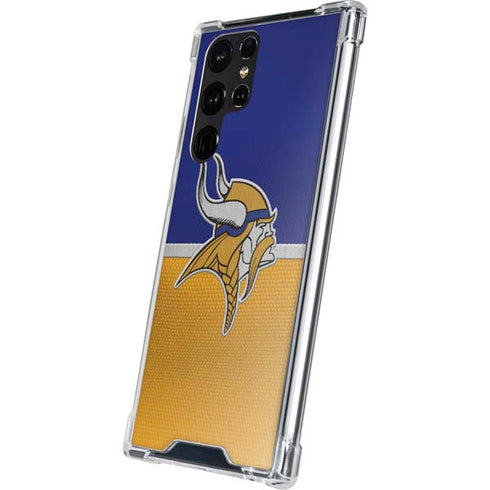 NFL Minnesota Vikings Vintage Galaxy S22 Ultra Clear Case