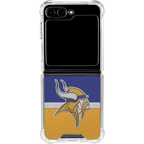 NFL Minnesota Vikings Vintage Galaxy Z Flip5 5G Clear Case
