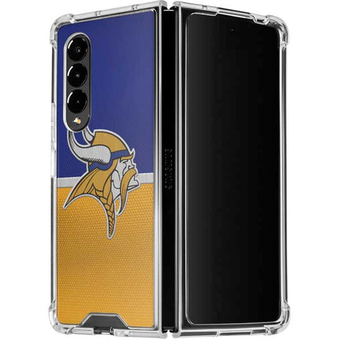 NFL Minnesota Vikings Vintage Galaxy Z Fold4 5G Clear Case