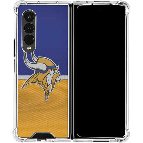 NFL Minnesota Vikings Vintage Galaxy Z Fold4 5G Clear Case