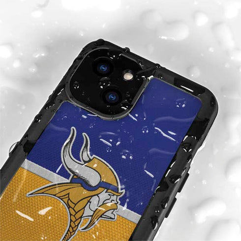 NFL Minnesota Vikings Vintage iPhone 15 Waterproof Case