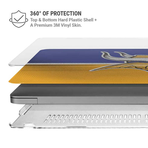 NFL Minnesota Vikings Vintage MacBook Pro 16in (2021-25) Case plus Skin