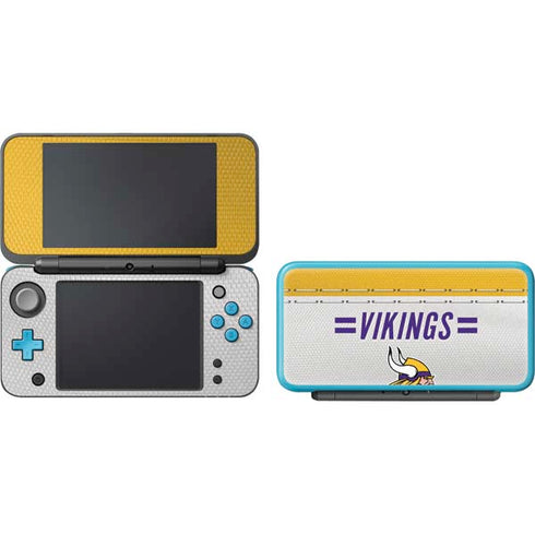 NFL Minnesota Vikings White Striped Nintendo 2DS XL (2017) Skin