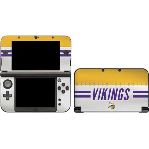 NFL Minnesota Vikings White Striped 3DS XL 2015 Skin