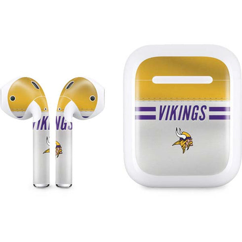 NFL Minnesota Vikings White Striped Apple AirPods Skin