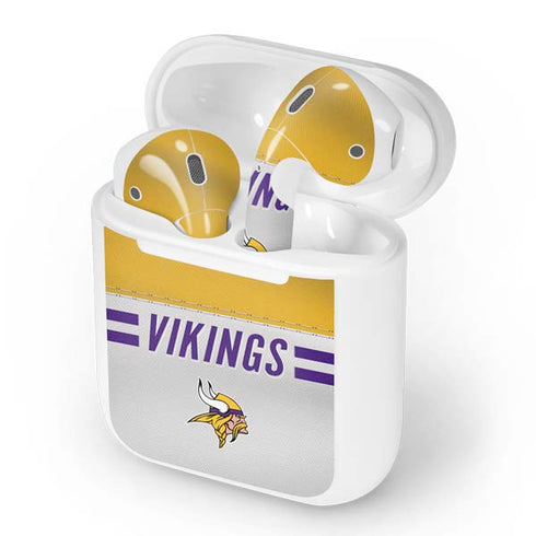 NFL Minnesota Vikings White Striped Apple AirPods Skin