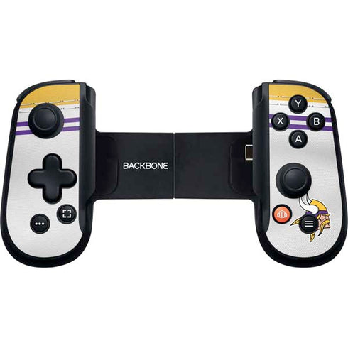 NFL Minnesota Vikings White Striped Backbone One for iPhone Game Controller Skin