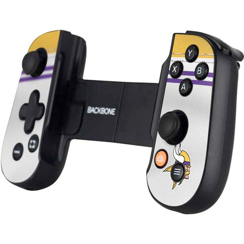 NFL Minnesota Vikings White Striped Backbone One for iPhone Game Controller Skin