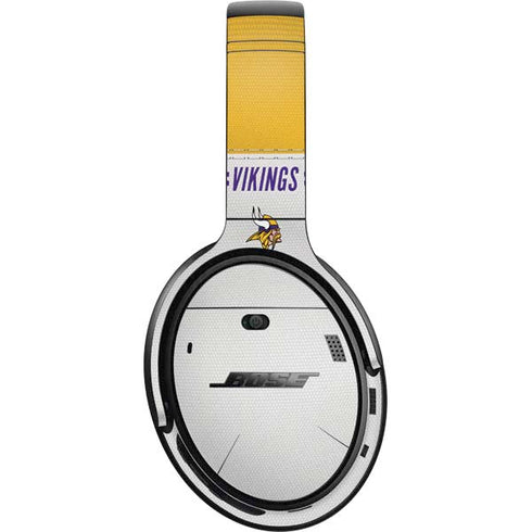 NFL Minnesota Vikings White Striped Bose QuietComfort 35 Headphones Skin