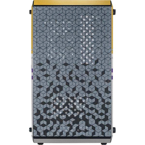 NFL Minnesota Vikings White Striped Cooler Master MasterBox Q300L Mini Tower Skin