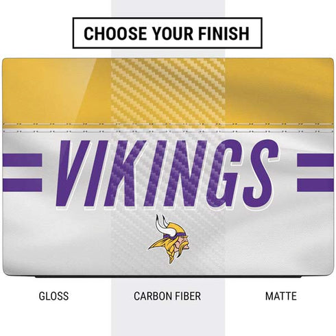 NFL Minnesota Vikings White Striped Dell Vostro Skin