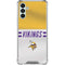 NFL Minnesota Vikings White Striped Galaxy A13 5G Clear Case