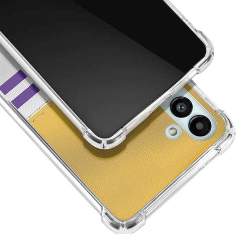 NFL Minnesota Vikings White Striped Galaxy A13 5G Clear Case