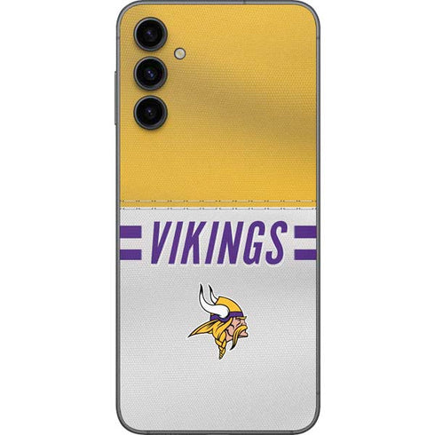 NFL Minnesota Vikings White Striped Galaxy A14 5G Skin
