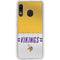 NFL Minnesota Vikings White Striped Galaxy A20 Clear Case