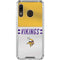NFL Minnesota Vikings White Striped Galaxy A30 Clear Case