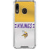 NFL Minnesota Vikings White Striped Galaxy A30 Clear Case