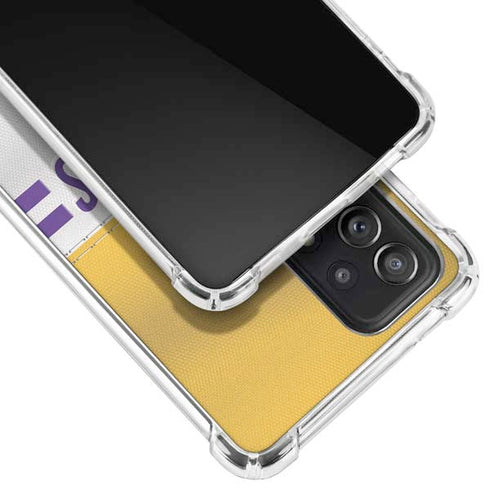 NFL Minnesota Vikings White Striped Galaxy A52 5G Clear Case