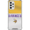 NFL Minnesota Vikings White Striped Galaxy A53 5G Clear Case