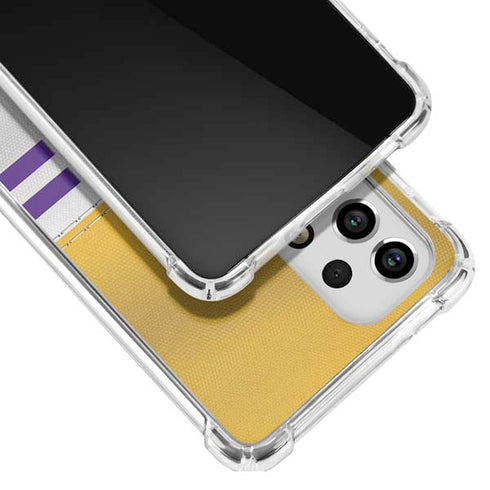 NFL Minnesota Vikings White Striped Galaxy A53 5G Clear Case