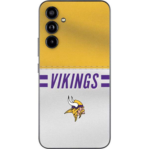 NFL Minnesota Vikings White Striped Galaxy A54 5G Skin