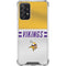 NFL Minnesota Vikings White Striped Galaxy A72 5G Clear Case